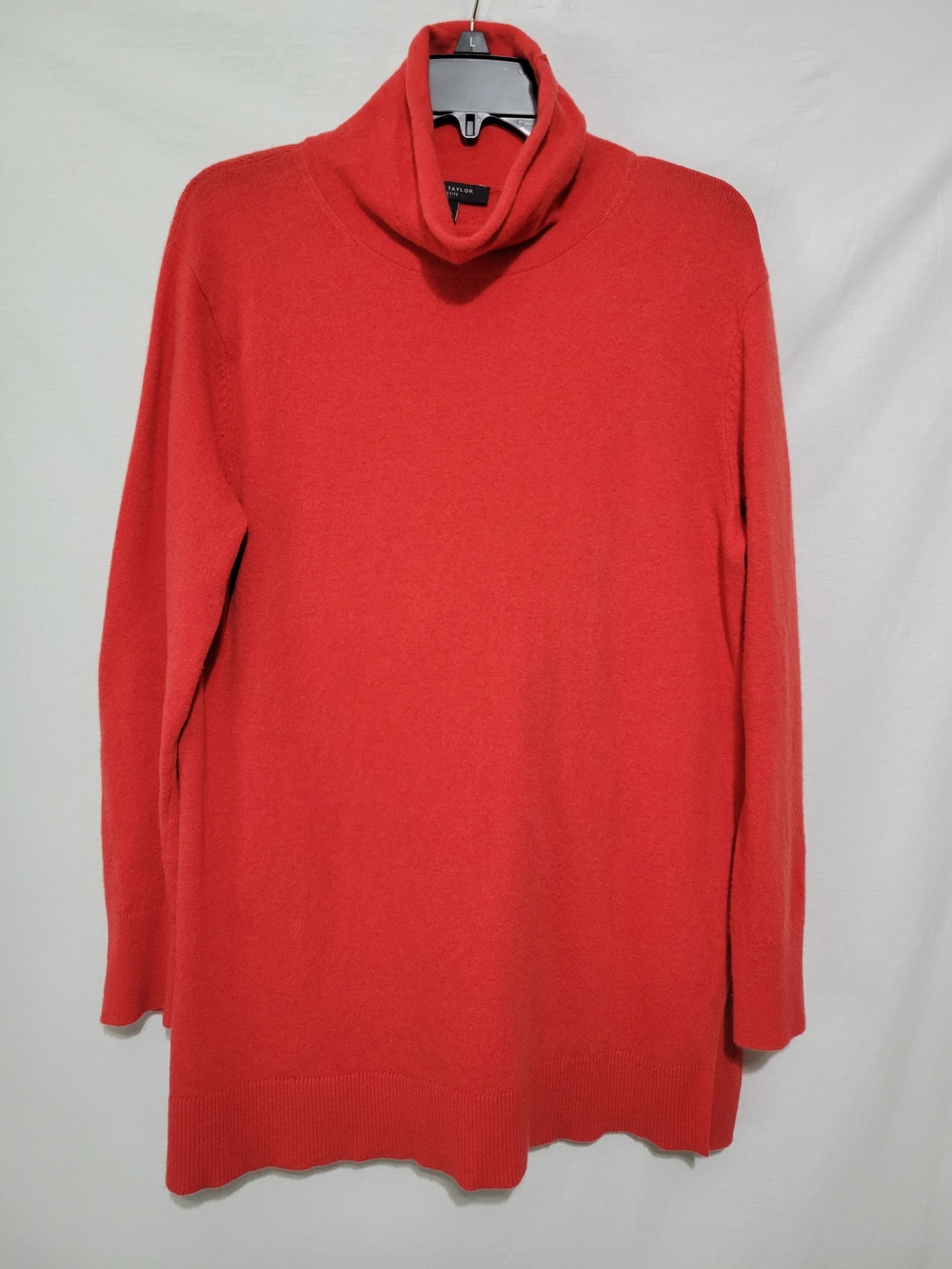 Ann Taylor Coral-Red Cowl Neck Sweater